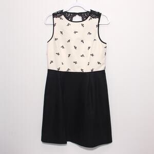 NEW Loft Linen Cotton Blend Sleeveless Dress Lace Accents Size 6